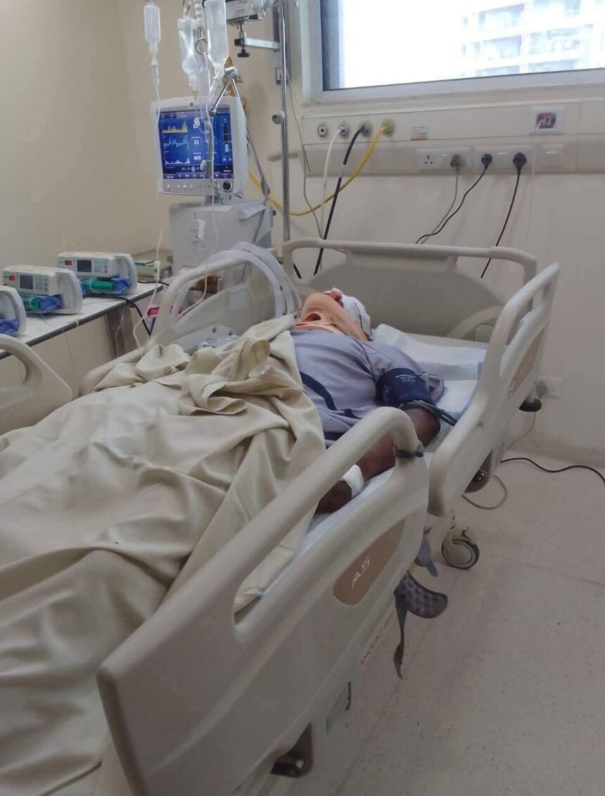 Family members appealed for help to help the youth injured in a road accident