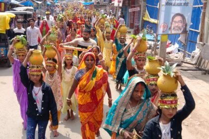 Devotees took out a grand Kalash procession