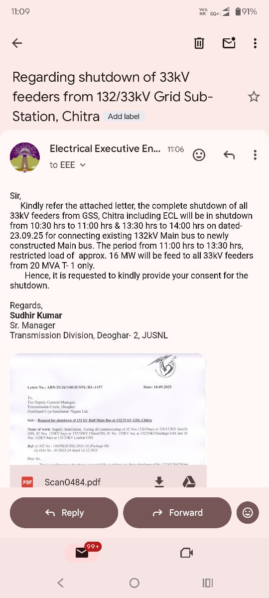 चित्रा ग्रेट के सभी फिंडर 4 घंटे विद्युत आपूर्ति रहेगी बाधित, 1 Electricity supply to all the finders of Chitra Great will be disrupted for 4 hours