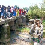 Four people were seriously injured when an out of control tractor fell under a culvert in Larho village. All were referred
