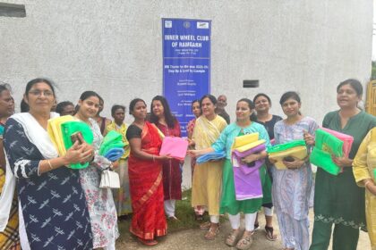 Inner Wheel Club of Ramgarh distributed mosquito nets and bleaching powder among needy families