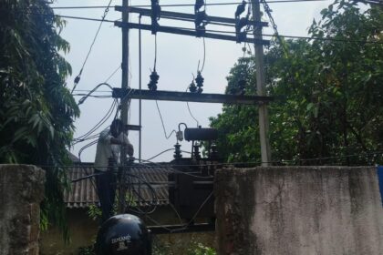 People in Raghunathapuram are facing problems due to power outage for a week
