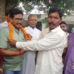Santhal Pargana IG was given a grand welcome by the people at Bagdaha More under Khaga police station