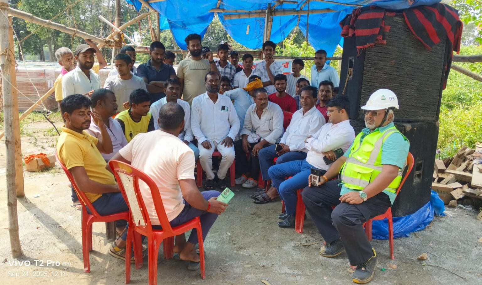 The 12 day long protest of DVC displaced people was postponed after talks