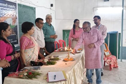 A grand cultural competition was organised among children as part of the Gandhi Arrival Centenary celebrations in Giridih