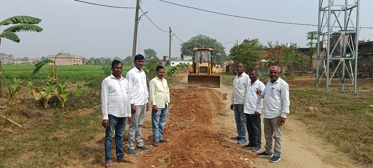 Due to the governments inaction local and public representatives repaired the dilapidated road