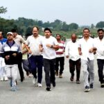 Run for Unity race organised in Barkatha on the 150th birth anniversary of Sardar Vallabhbhai Patel