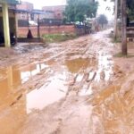 The condition of the main road connecting Shiladih Panchayat headquarters has become hellish due to rain