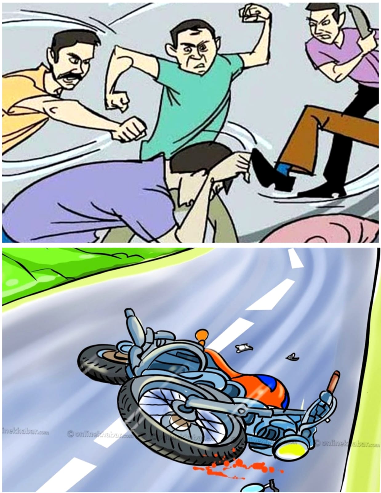 Two people were injured in separate incidents in the block area