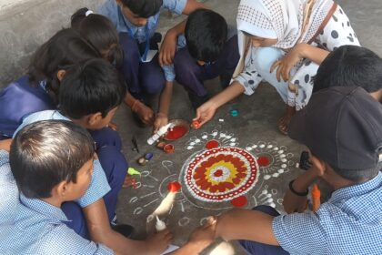 dc209276 af8e 412d a625 c9d0ab438030Deepotsav cum Rangoli competition was organised at Blue Wells School Mandi