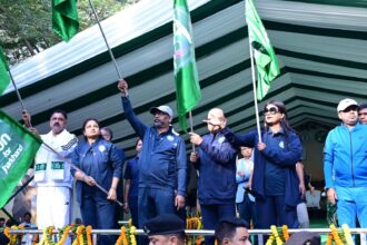 A grand Run for Jharkhand was organised on the 25th glorious year of the states establishment with Chief Minister Hemant Soren and MLA Kalpana Soren participating