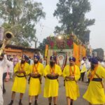 A procession was organised to mark the 557th birth anniversary of Guru Nanak Dev Ji the founder of Sikhism
