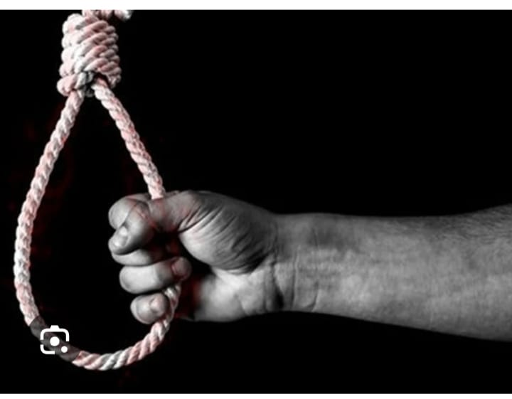 After quarreling with his wife the young man hanged himself and died