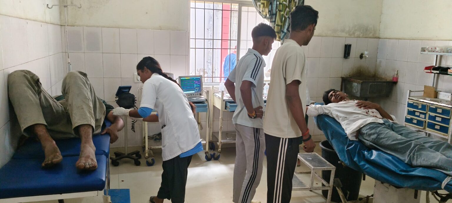 Car hits bike bike rider injured