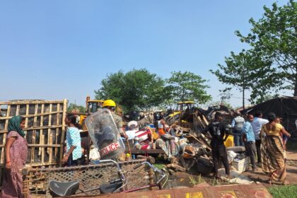 Encroachment removal action for Bokaro Airport expansion heavy police force deployed