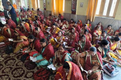 Faith A grand Mangal Path was organised on the first day of Mangsir Navami festival at Rani Sati Temple