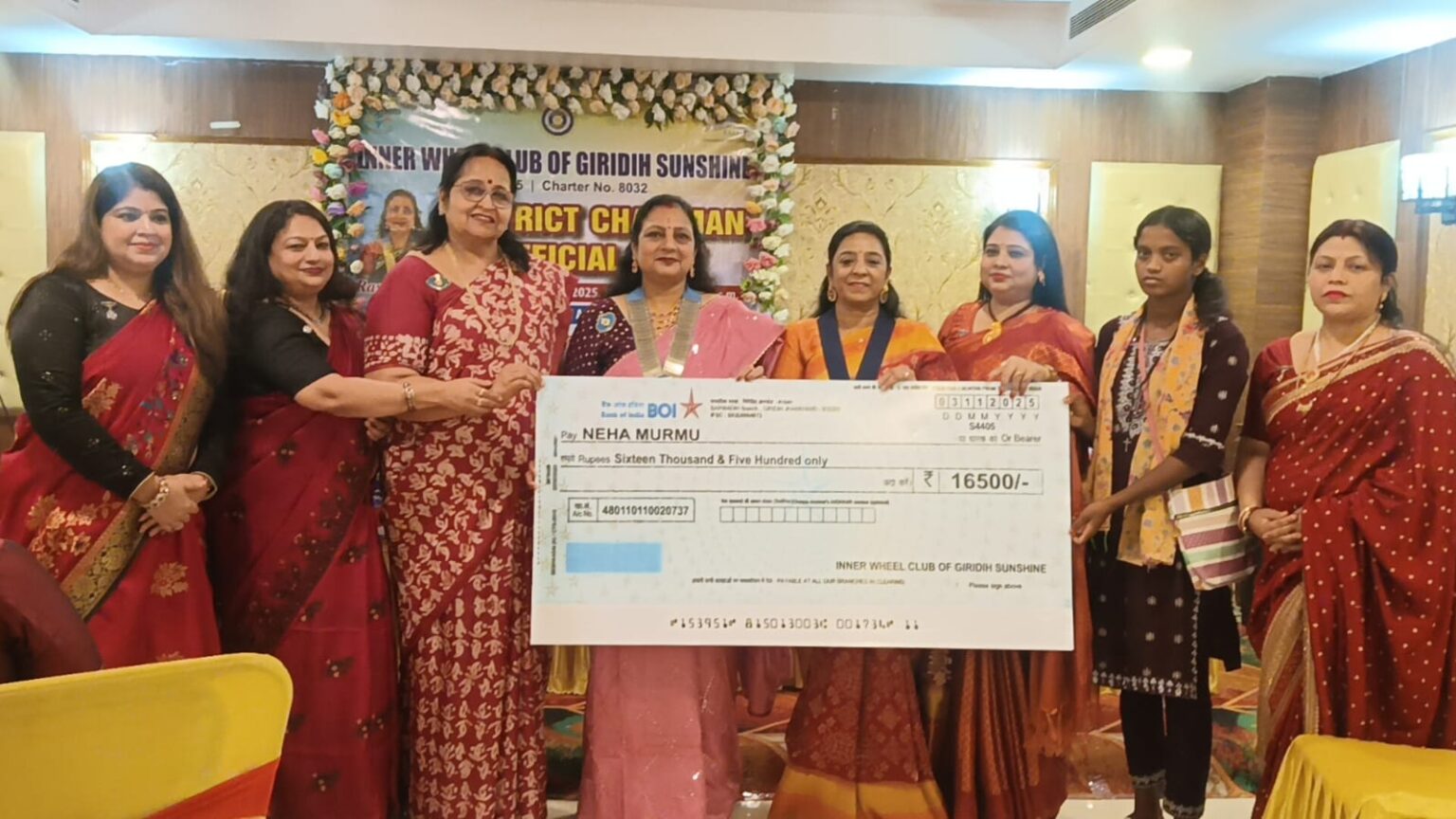 Fifth District Chairman Visit concluded at Inner Wheel Club of Giridih Sunshine