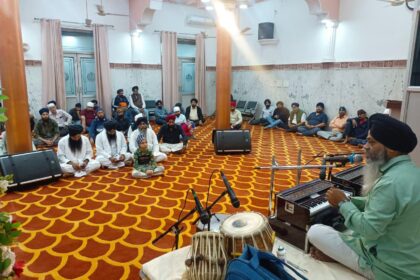 Gurudwara decorated like a bride on the occasion of Guru Nanak Dev Jis Prakash Parv atmosphere filled with devotion and joy