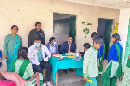 Hazaribagh Dental College organised a free health camp at the government school in Gargali