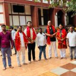 LJP Ram Vilas team led by Ram Kishore Sawant active in Bihar election campaign state president Birendra Pradhan worshiped at Maa Bhadrakali temple