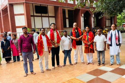 LJP Ram Vilas team led by Ram Kishore Sawant active in Bihar election campaign state president Birendra Pradhan worshiped at Maa Bhadrakali temple