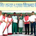 Saloni Kumari who secured third place in the state level sports competition was honoured