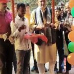 Social worker Rakesh Gupta formally inaugurated SR Garments and Sports shop in Nawabganj by cutting the ribbon