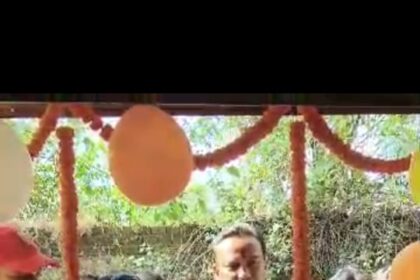 Social worker Rakesh Gupta formally inaugurated SR Garments and Sports shop in Nawabganj by cutting the ribbon