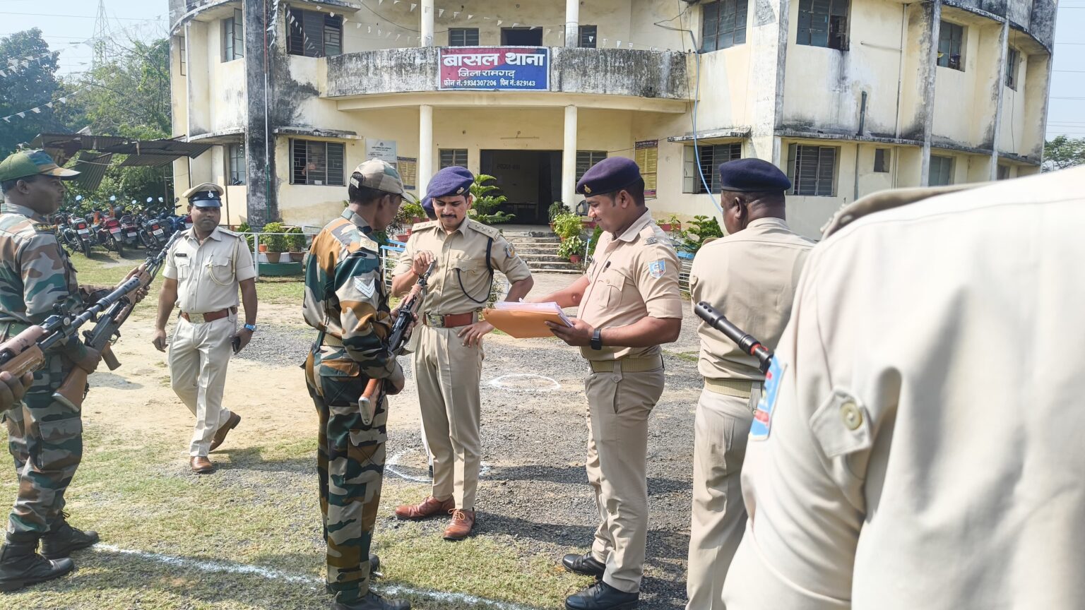 Sub divisional police officer inspected Basal police station and gave several necessary instructions