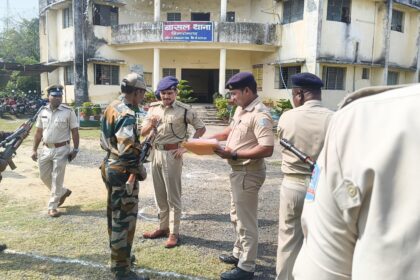 Sub divisional police officer inspected Basal police station and gave several necessary instructions