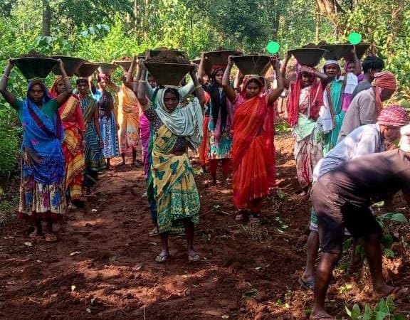 When the Abhu government did not build a road for the tribals he built a 1 kilometer road on his own