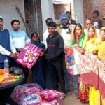 80 blankets were distributed among the needy by Asha Trust in Gaida and Chhaharyamo villages