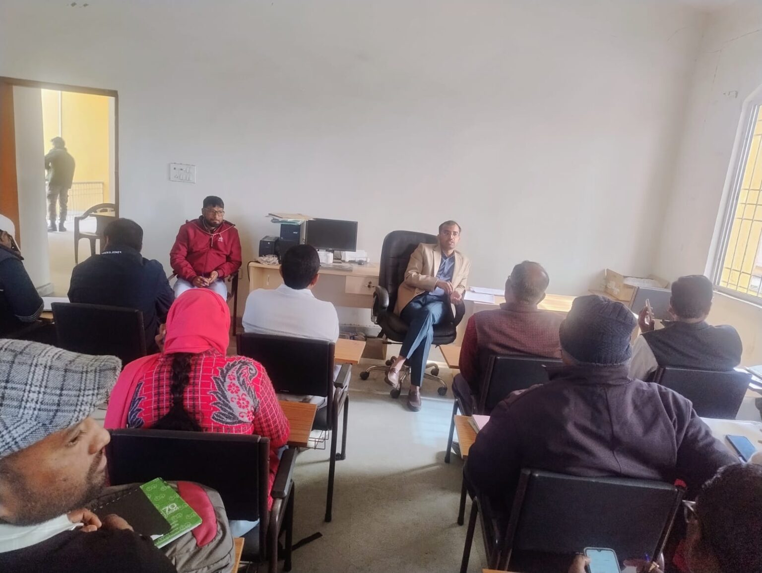 A review meeting was held under the chairmanship of BDO in the block auditorium regarding MNREGA and Panchayat wise expenditure 1