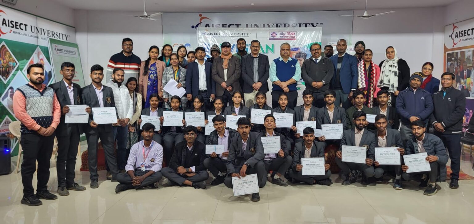 AISECT University organised a grand Research Summit Childrens Science Festival 2025