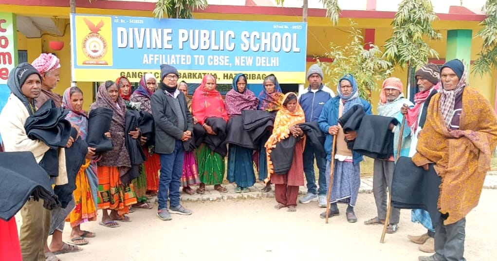 Blankets were distributed among 100 needy people courtesy Divine School