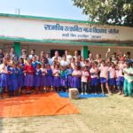 Distribution of school kits to 150 students at Government Upgraded Middle School Khairaun
