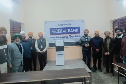 Federal Bank presents water dispenser to Khalsa National School benefiting childrens health and convenience
