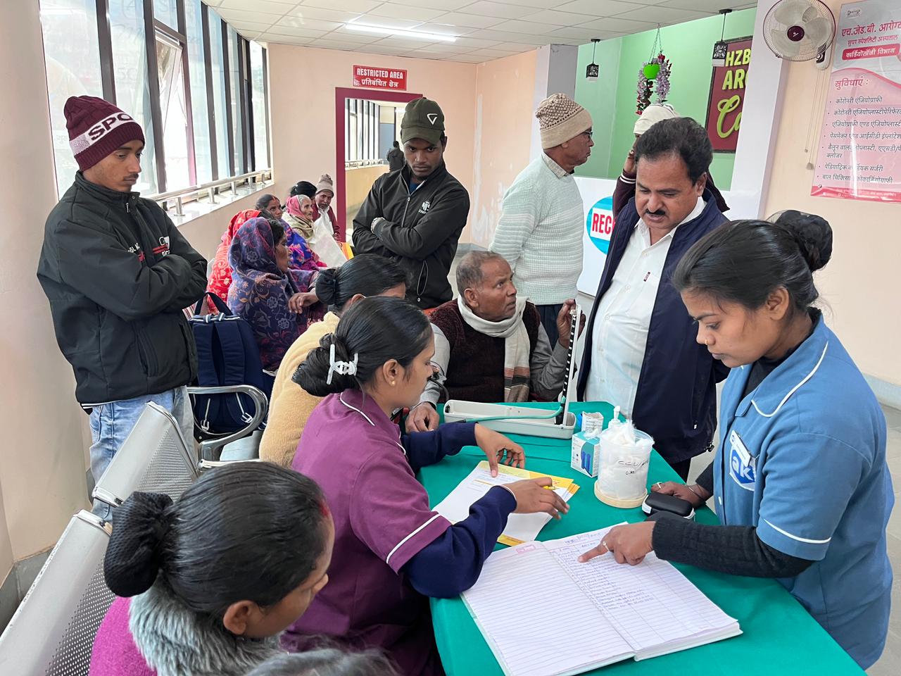 Free heart check up camp organised by Arogyaam Hospital one of the best health institutions in the district concluded