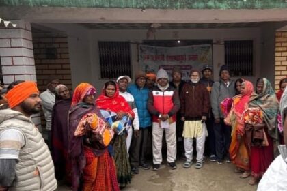 Mehta Vikas Manch distributed blankets in Bariath Panchayat