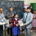 The Deputy Commissioner honoured three girl students for their excellent performance in the Project Rail examination