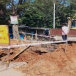 The contractor stopped the construction of a road being built at a cost of seventy two lakh rupees