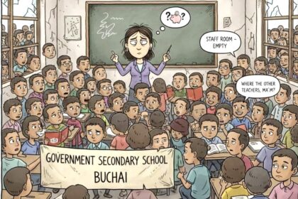 There is a severe teacher shortage at Government Secondary School Buchai. Math and science education is disrupted