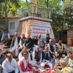 A day long fasting programme was held to protest the removal of Mahatma Gandhis name from MNREGA by the Central Government