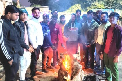 Amit the prospective ward councillor candidate for Ward 17 arranged for bonfires at several busy locations