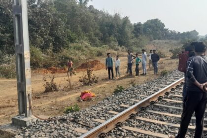 An elderly woman was hit by a freight train while crossing an uncontrolled railway line and died on the spot