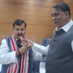 BJP leader Bhaiyya Abhimanyu Prasad met Nitin Naveen in Delhi and wished him a Happy New Year