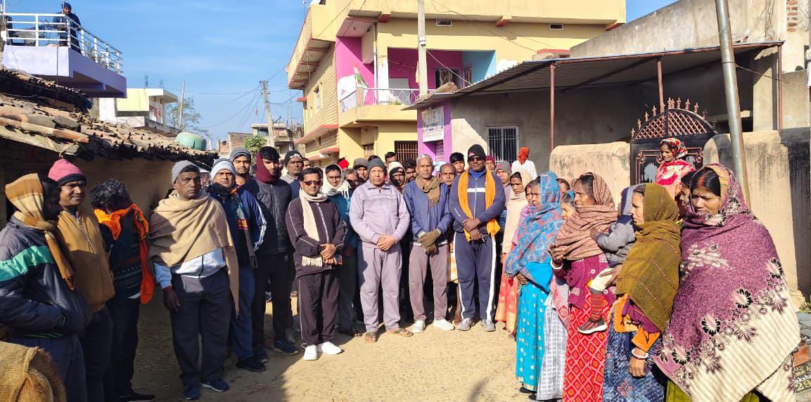 Chief Rajendra Prasad takes a strong stance against religious conversions and male and female villagers unite to protest