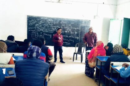 Cluster level meeting held at Middle School Barkatha. Discussion on teacher based assessment and teaching plan