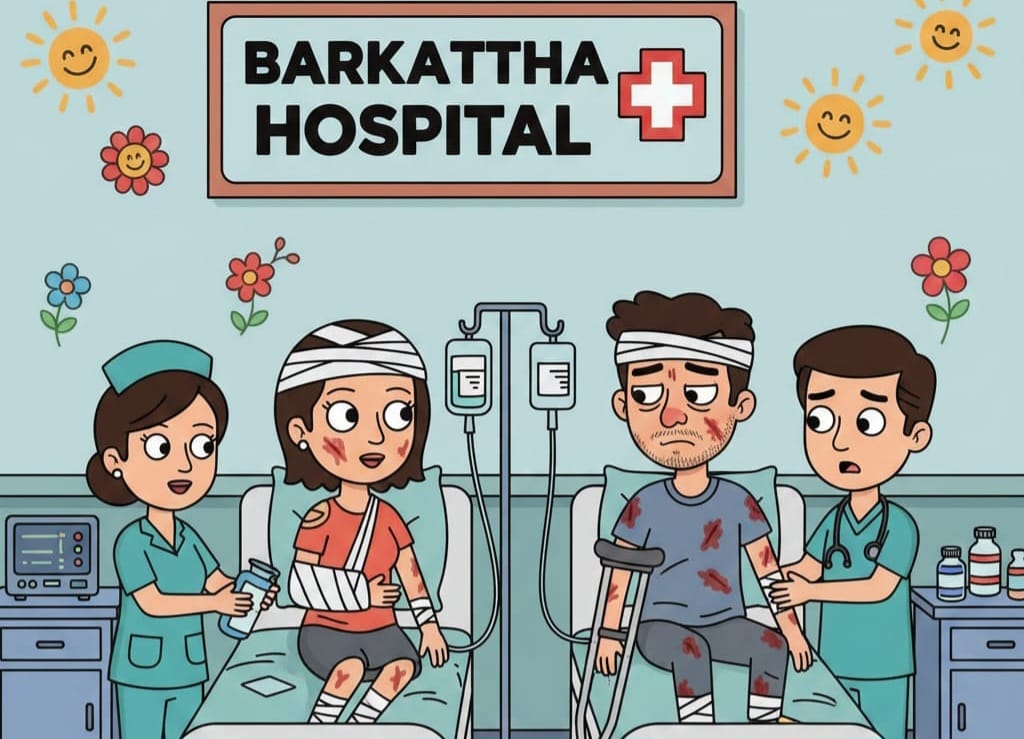 शराबी पति को रोक टोक करने को लेकर हुई मारपीट में दंपति घायल 1 Couple injured in a scuffle over trying to stop a drunken husband