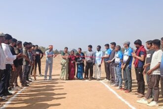 Cricket tournament got off to a colourful start at Largaha playground in Godrama Chief Guest Kiran Sharma inaugurated the tournament by cutting the ribbon